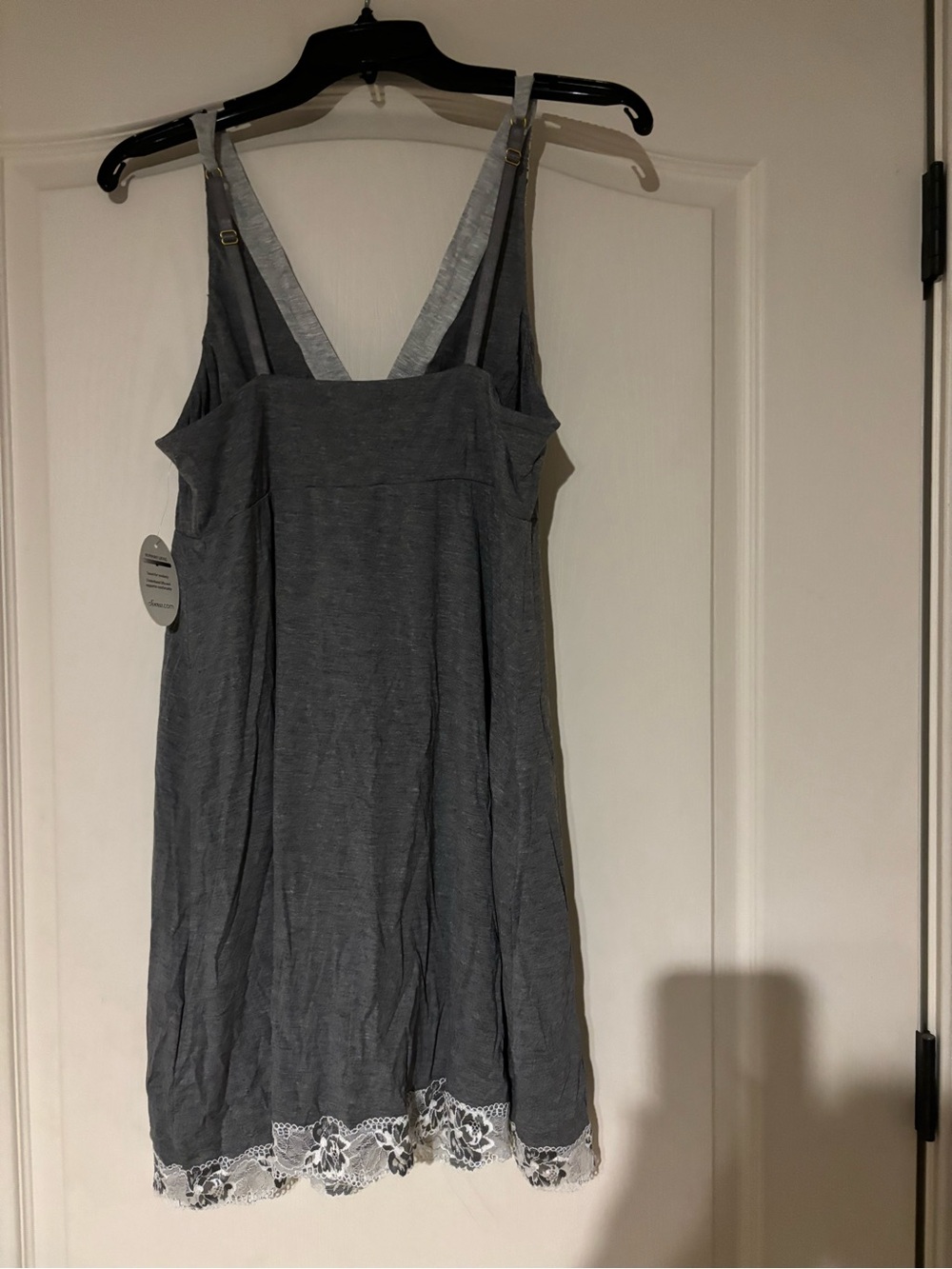 Soma Grey Lace Trim chemise - Picture 2 of 4